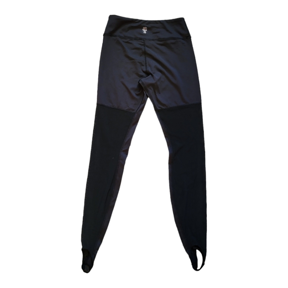 Mesh Stirrup Leggings Black Yoga Pants Size XS - Picture 4 of 5